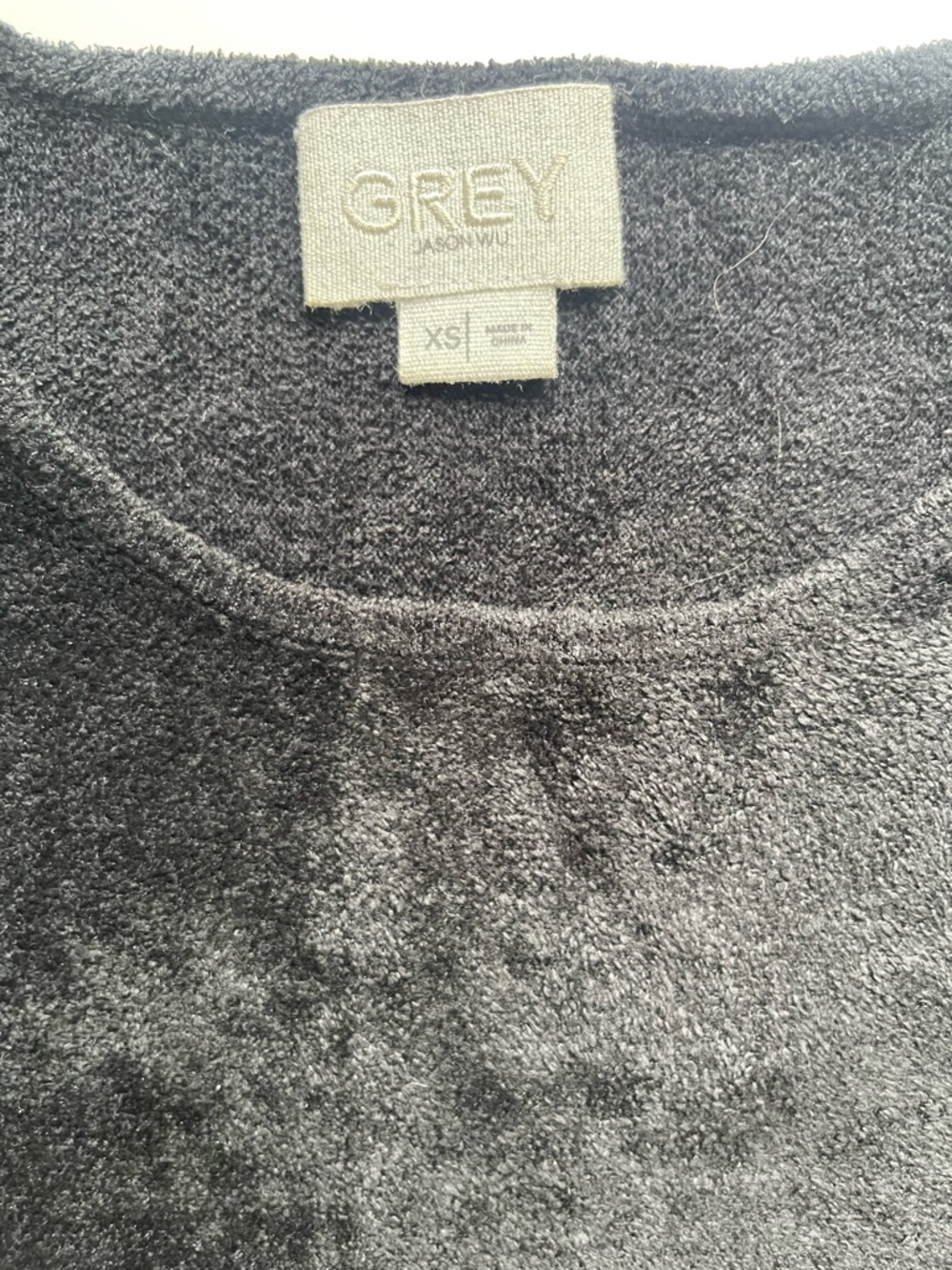 JASON WU black Chenille Peplum Top XS - Picture 4 of 6